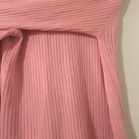 Pink v-neck button down cardigan - Picture 6 of 8